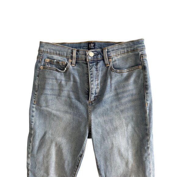 GAP Denim True Skinny Distressed Blue Jeans Size 29 - Picture 6 of 7